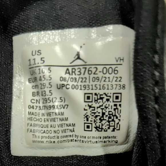 Nike Air Jordan Access Jumpman Black Red Sneakers Size 11.5 M AR3762-006 - Picture 7 of 8